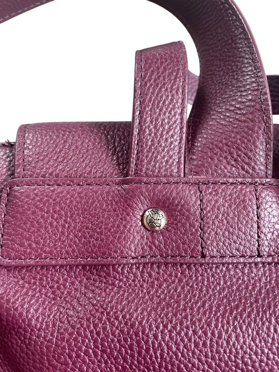 Draper James 100% Leather Pebbled Textured Lined Backpack Preppy Plum Purple main image 9